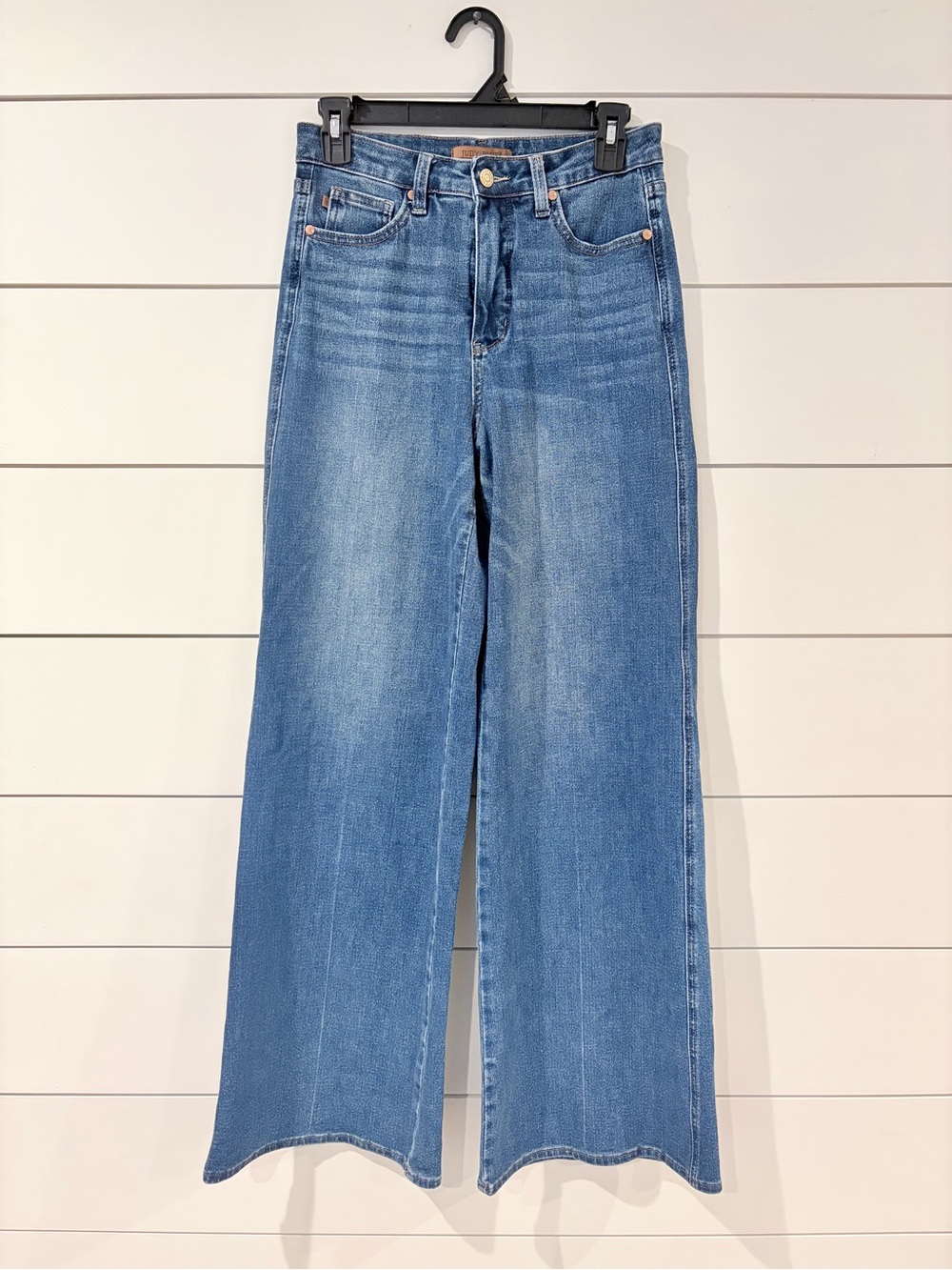 Judy Blue Retro Wide Leg Jeans 7/28 High Rise Y2K Western Coastal Cowgirl
